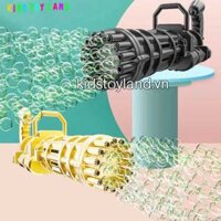 Hộp Đồ Chơi Súng Bắn Bong Bóng Xà Bông Pin 21 Nòng