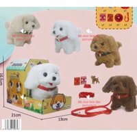 Hộp đồ chơi thú bông chó con biết đi và có tiếng kêu