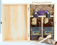 Hộp đôi quà tặng mật ong hoa chôm chôm Tracybee 600ml