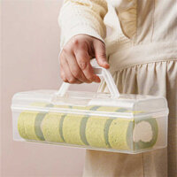 Hộp đóng gói cuộn bánh có thể tái sử dụng Hộp bảo quản cắt cuộn bánh Hộp bảo quản tủ lạnh Nhật Bản