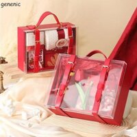 Hộp đóng gói kẹo cưới GENENICENIC Hộp đựng túi xách Windows có thể nhìn thấy năm mới