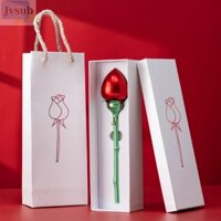 Hộp đóng gói quà tặng trang sức JVSUB, Hộp quà tặng hình hoa hồng Hộp nhẫn hoa hồng, Giá đỡ trưng bày nhẫn tự động mở