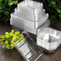 [Hộp đóng gói trong suốt dùng một lần] Hộp đựng dâu tây không nắp dùng một lần, hộp đựng trái cây và rau quả, hộp đóng gói vịt quay, hộp đựng đồ tươi bằng nhựa, hình chữ nhật