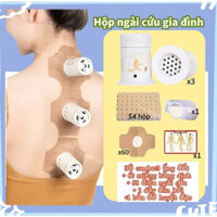 Hộp Đốt Xông Ngải Cứu Đa Năng Cốc hơ ngải cứu có thể tái sử dụng Dụng Cụ Xông Hơi Massage Châm Cứu Tại Nhà Cốc xông ngả