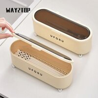 Hộp Đũa WAY2TOP, Dụng Cụ Sắp Xếp Đũa Nhựa Bền Đẹp, Có Khay Thoát Nước Dung Tích Lớn Hộp Đựng Đồ Ăn Chống Bụi