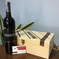 Hộp đựng 2 chai rượu vang bằng gỗ giá rẻ