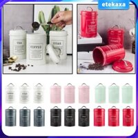 Hộp đựng 3 gói có nắp lọ kim loại cho trà, đường, kích thước
