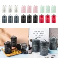 Hộp đựng 3 gói có nắp lọ kim loại cho trà, đường, kích thước