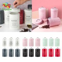 Hộp đựng 3 gói có nắp lọ kim loại cho trà, đường, kích thước
