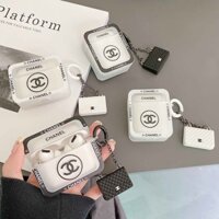 Hộp đựng Airpods vuông chống sốc Túi đựng tai nghe thời trang có mặt dây chuyền cho Apple Airpods 1 / 2 / 3 / pro