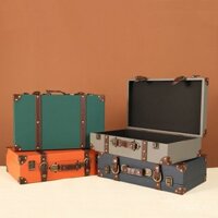 Hộp đựng ảnh nghệ thuật vintage cầm tay ngoài trời sáng tạo vali du lịch hộp da hộp gỗ tổ chức hộp gỗ lưu trữ lớn 26ER