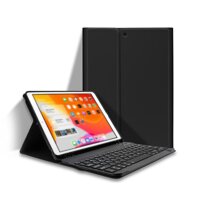 Hộp đựng bàn phím BT có thể tháo rời với khe cắm bút đàn hồi Tương thích với iPad Pro11 20182020  iPad air4 2020-Màu đen-Size iPad 11 và iPad air4
