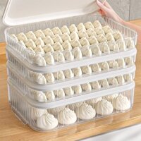Hộp đựng bánh bao cho tủ lạnh, hộp bảo quản thực phẩm tươi nhanh cấp thực phẩm, hộp đông lạnh đặc biệt, hộp wonton, hộp bánh bao gia đình PWCR
