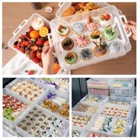 Hộp đựng bánh cupcake 2-3 tầng