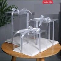 Hộp đựng bánh kem nhựa trong 25.5x31cm.