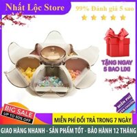 Hộp đựng bánh kẹo, Khay Mứt Tết hình hoa sen 6 cánh Tự Bung, Sang Chảnh, Lịch Sự, Mẫu Mới Nhất Tết 2021💥Sale Tết💥