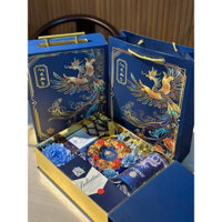 Hộp đựng bánh kẹo tết cao cấp kèm túi giấy Box đựng quà tết cao cấp kèm túi giấy [Sỉ ib] [ Hoả tốc HCM]