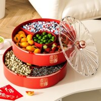 Hộp Đựng Bánh Kẹo Trái Cây Khô Có Nắp Đậy Kích Thước Lớn Trang Trí Phòng Khách Mừng Năm Mới