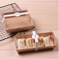 Hộp Đựng Bánh Kraft nắp trong hình vuông/chữ nhật(50c)