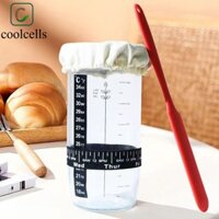 Hộp đựng bánh mì bột chua COOLCELLS, Bộ lọ khởi động bột chua có thể tái sử dụng chịu nhiệt, 24Oz 34Oz Không mùi có nắp & nắp Hộp đựng bột đậu nành Hộp đựng văn hóa trứng cá muối