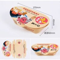Hộp đựng bánh takoyaki thương hiệu Nhật Bản - Hộp 6v/100 hộp