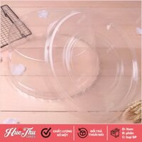 Hộp đựng bánh tròn nhựa trong 26cm (10 hộp) cho bánh rau câu, bánh kem, bánh bông lan, xôi hoa đậu