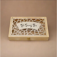 Hộp đựng bánh trung thu sang trọng từ gỗ thông nhập khẩu