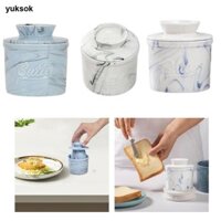 Hộp đựng bơ gốm Bánh mì và bánh mì nướng bơ để đếm tươi