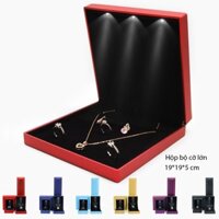 Hộp đựng bộ trang sức cỡ lớn Tích hợp đèn LED - HBTS5N6 - Kiểu nắp gập cao cấp