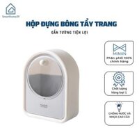 Hộp Đựng Bông Tẩy Trang, Cột Tóc, Tăm Bông Treo Tường Thông Minh - Hàng Loại 1 - Chính Hãng MINIIN - Trắng