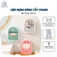 Hộp Đựng Bông Tẩy Trang, Cột Tóc, Tăm Bông Treo Tường Thông Minh - Hàng Loại 1 - Chính Hãng MINIIN - ngẫu nhiên