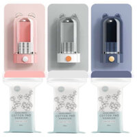 Hộp Đựng Bông Tẩy Trang, Máy Rút Bông Tẩy Trang Tự Động Chống Thấm Nước Gắn Tường, - TẶNG BÔNG TẨY TRANG