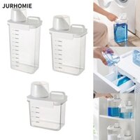 Hộp đựng bột giặt JURHOMIE, có nắp đậy Hộp đựng nước giặt bằng nhựa, Hộp đựng đồ giặt kín khí trong suốt đa năng Phụ kiện phòng giặt