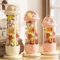 Hộp đựng búp bê CUPFUN, Ống đựng đồ chơi sang trọng chống ẩm trong suốt, Thùng đựng đồ chơi trẻ em bằng nhựa dung tích lớn