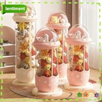 Hộp đựng búp bê LENTIMENT, Ống đựng đồ chơi sang trọng bằng nhựa trong suốt, Thùng đựng đồ chơi trẻ em dung tích lớn chống ẩm