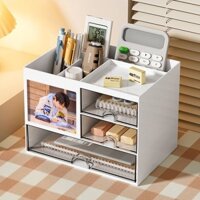 Hộp Đựng Bút 3 Tầng 3 Ngăn Kéo Kèm (Sticker) 🔥freeship🔥 Khay Lưu Trữ Mini Decor Bàn Học (màu ngẫu nhiên) (BBVT)