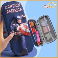 Hộp đựng bút 3D bằng nhựa siêu cute giá rẻ cho bé gái, trai học sinh MySun - Captiain America