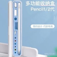 Hộp đựng bút Apple Pencil tương thích cho Apple thế hệ 1 và 2, phụ kiện nắp đầu bút điện dung