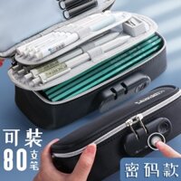 Hộp đựng bút chì đơn giản Dung tích lớn Túi văn phòng phẩm có giá trị cao Khóa mật khẩu Hộp đựng bút chì Trường trung học tiểu học Scho