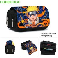 Hộp Đựng Bút Chì ECHOEDGE Hình Anime Dung Tích Cao Đôi Naruto Đa Năng Uzumaki Naruto Túi Đựng Bút Chì