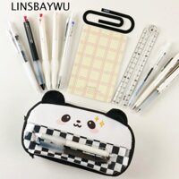 Hộp đựng bút chì gấu bơ LINSBAYWU Túi đựng mỹ phẩm hoạt hình Đồ dùng học tập