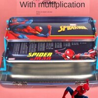 Hộp đựng bút chì hoạt hình CHLOCH, Hộp đựng sắt dung tích lớn ba lớp, Lớp học có bánh xe Hộp đựng bút chì ô tô Pixar chống nước sáng tạo Đồ dùng học tập