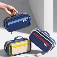 Hộp đựng bút chì hoạt hình RADIANTBEAM, có tay cầm sắp xếp Túi đựng bút chì, Hộp đựng bút chì 9 lớp bằng vải Canvas dễ thương đa chức năng phong cách Hàn Quốc Văn phòng phẩm