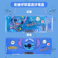 Hộp đựng bút có cuộn giá rẻ trong thời gian có hạn Hộp đựng bút chì cát trong suốt cho bé trai và bé gái Hộp đựng bút chì hai lớp có nắp lật Hộp đựng bút chì 2.18