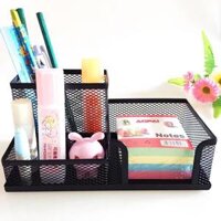 Hộp đựng bút để bàn cao cấp, khay đựng bút 7 ngăn bằng kim loại chắc chắn, siêu bền