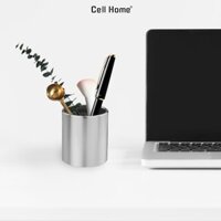 Hộp đựng bút để bàn cao cấp dạng ống cắm bút văn phòng bằng nhôm