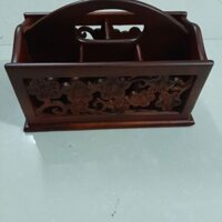 Hộp đựng bút, điều khiển bằng gỗ để bàn làm việc