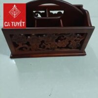 Hộp đựng bút, điều khiển bằng gỗ để bàn làm việc