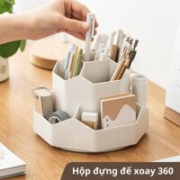 Hộp Đựng Bút, Đồ Dùng Học Tập, Cá Nhân 9 Ngăn Xoay 360 Siêu Mượt Đa Năng Tiện Dụng