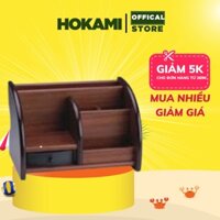 hộp đựng bút gỗ kiêm kệ mỹ phẩm, tinh tế hơn trong bàn làm việc - ống đựng bút - HOKAMI STORE